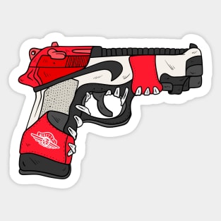 Sneaker Gun Sticker